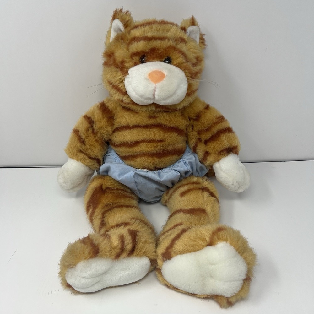 Build A Bear Orange Tabby Cat Plush‎ 16" Stuffed Animal Kitty w/ Sounds BABW